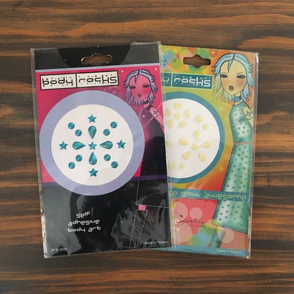 BUNDLE BONUS: Body Rocks Adhesive Jewels c. 2000, Lot of 2 | Unopened - Picture 1 of 9